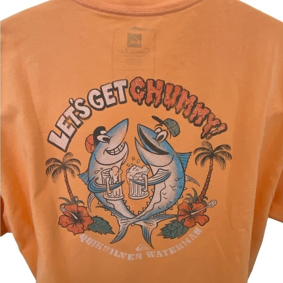 QUIKSILVER Waterman Collection “Let’s Get Chummy” Tee Shirt Men XL - Picture 4 of 6